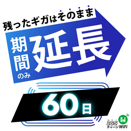 有効期限のみ延長 60日