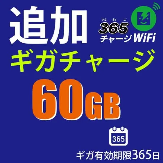 国内チャージ 60GB